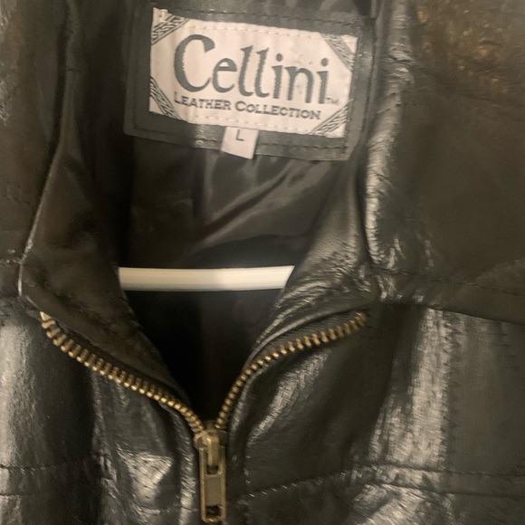 Black leather jacket size Large - Picture 1 of 6